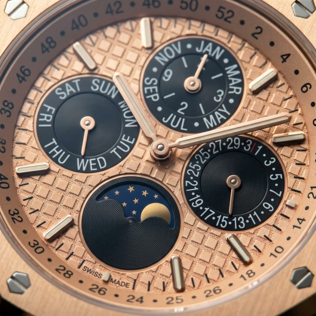 The Imperial Perpetual Calendar Salmon Dial Timepiece — Octagonal Luxury Edition
