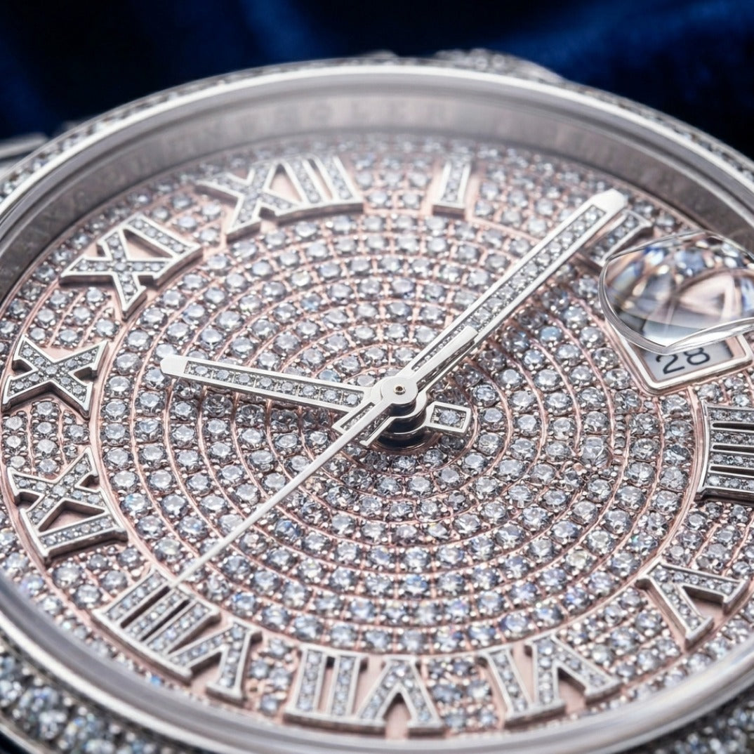 The Frostbite Roman Bustdown Timepiece — Full Flood VVS Moissanite Edition