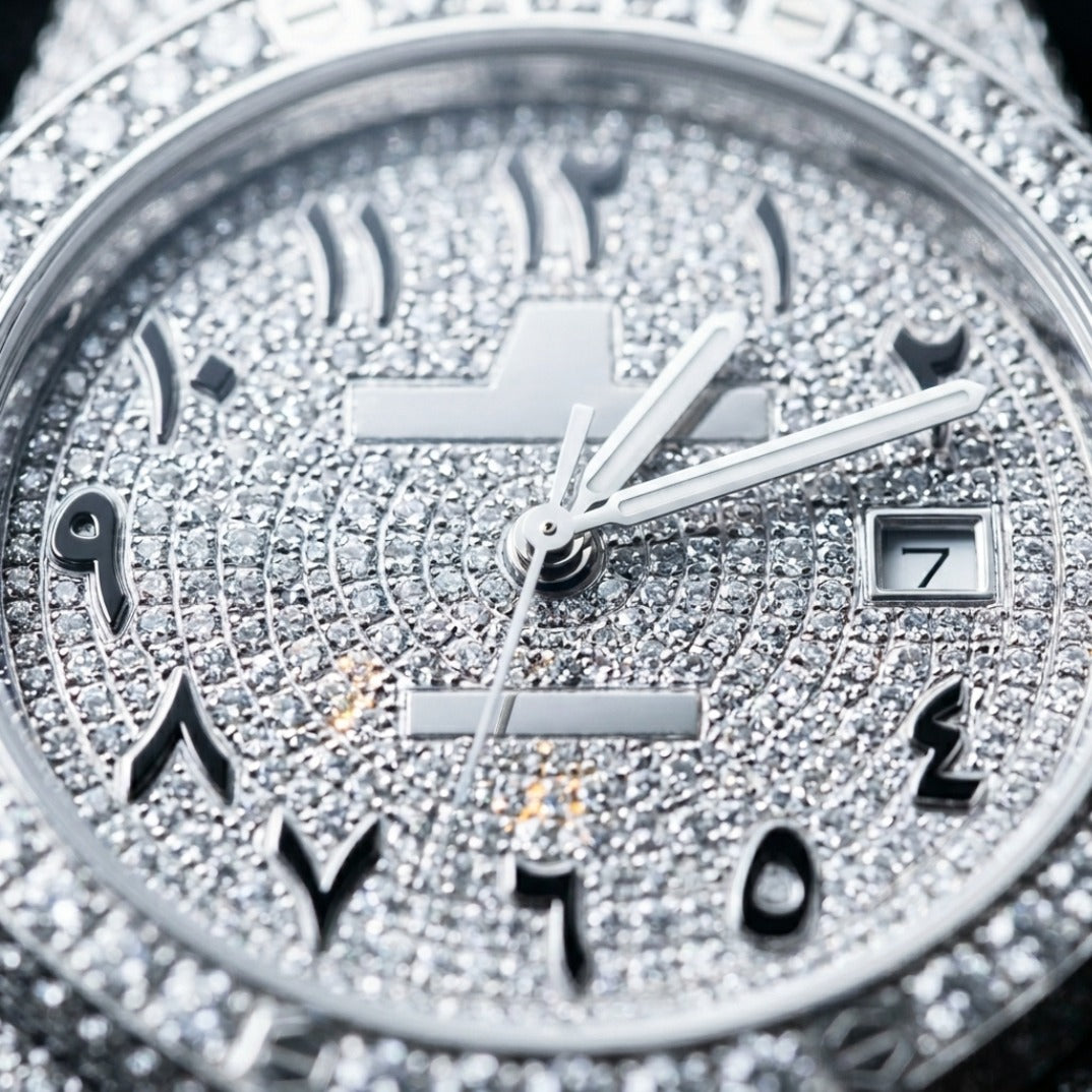 The Octagon Aurora Iced Arabic Dial Bustdown Timepiece — Full VVS & Eastern Arabic Numeral Edition