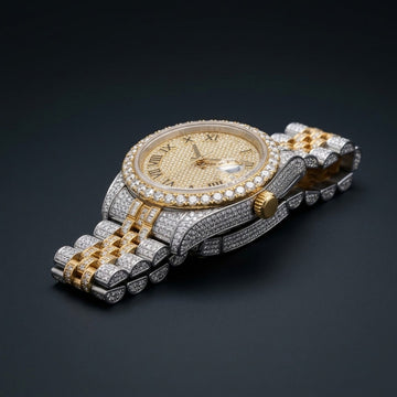 The Imperial Frost Bustdown Timepiece — Two-Tone Gold & Silver VVS Edition