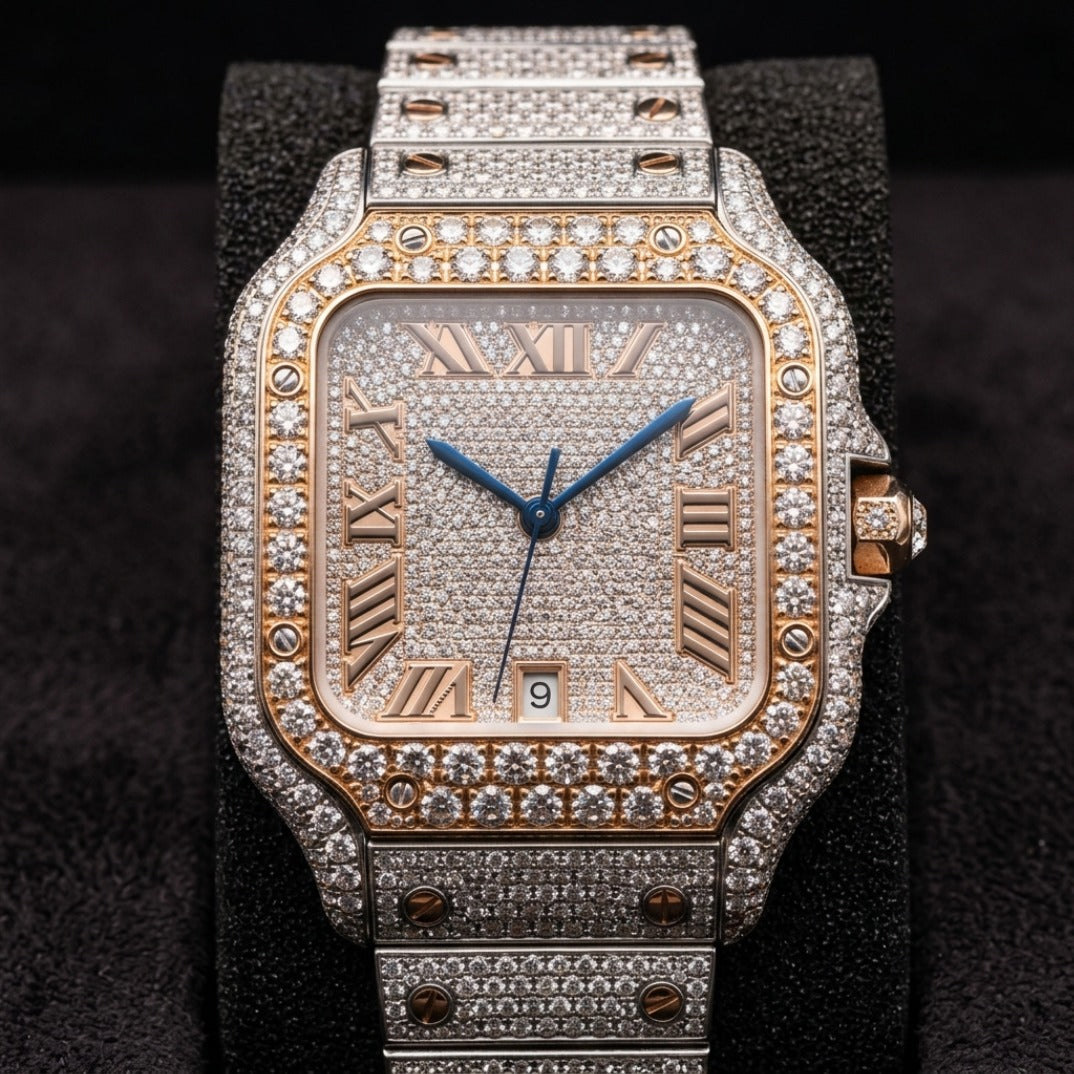 The Imperial Presidential Bustdown Timepiece — Full VVS Moissanite Day & Date Edition