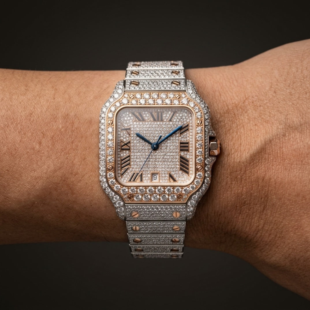 The Imperial Presidential Bustdown Timepiece — Full VVS Moissanite Day & Date Edition