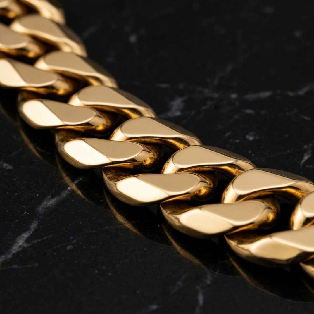 Elevate Your Style with the 30 Inch Miami Cuban Link Chain in 14K Gold Coating
