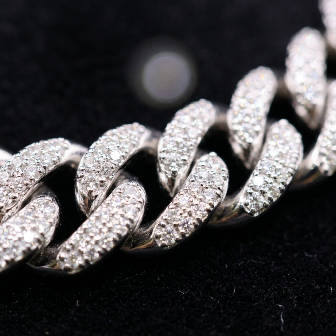 Heavyweight Iced Out Full Pavé Rounded Cuban Link Chain In Gold