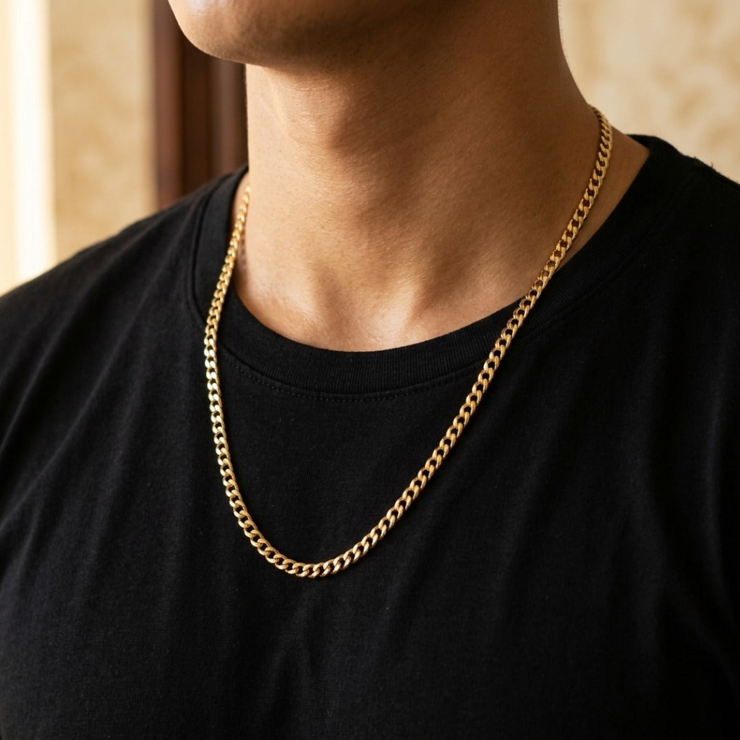 Riviera Polished Gold Link Chain – Gold Chain Necklace