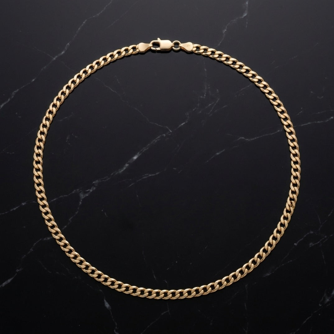 Riviera Polished Gold Link Chain – Gold Chain Necklace