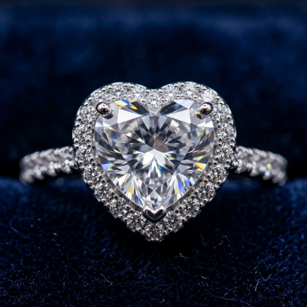 Toi et Moi Pear & Round CZ Bypass Ring In White Gold