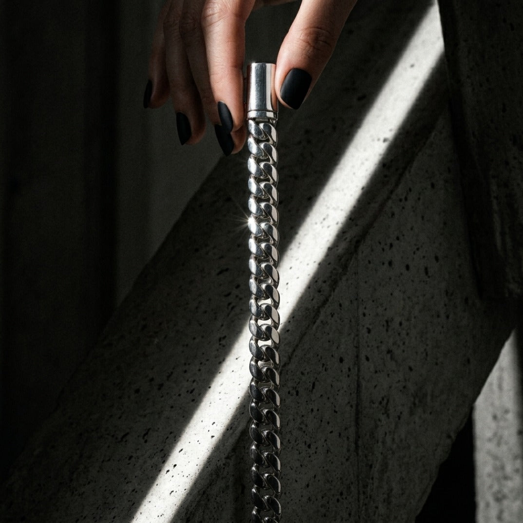 The Sovereign Curb: Solid Silver Miami Cuban Link Bracelet