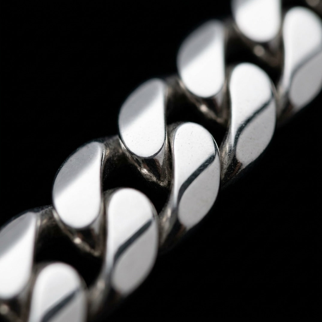 The Sovereign Curb: Solid Silver Miami Cuban Link Bracelet