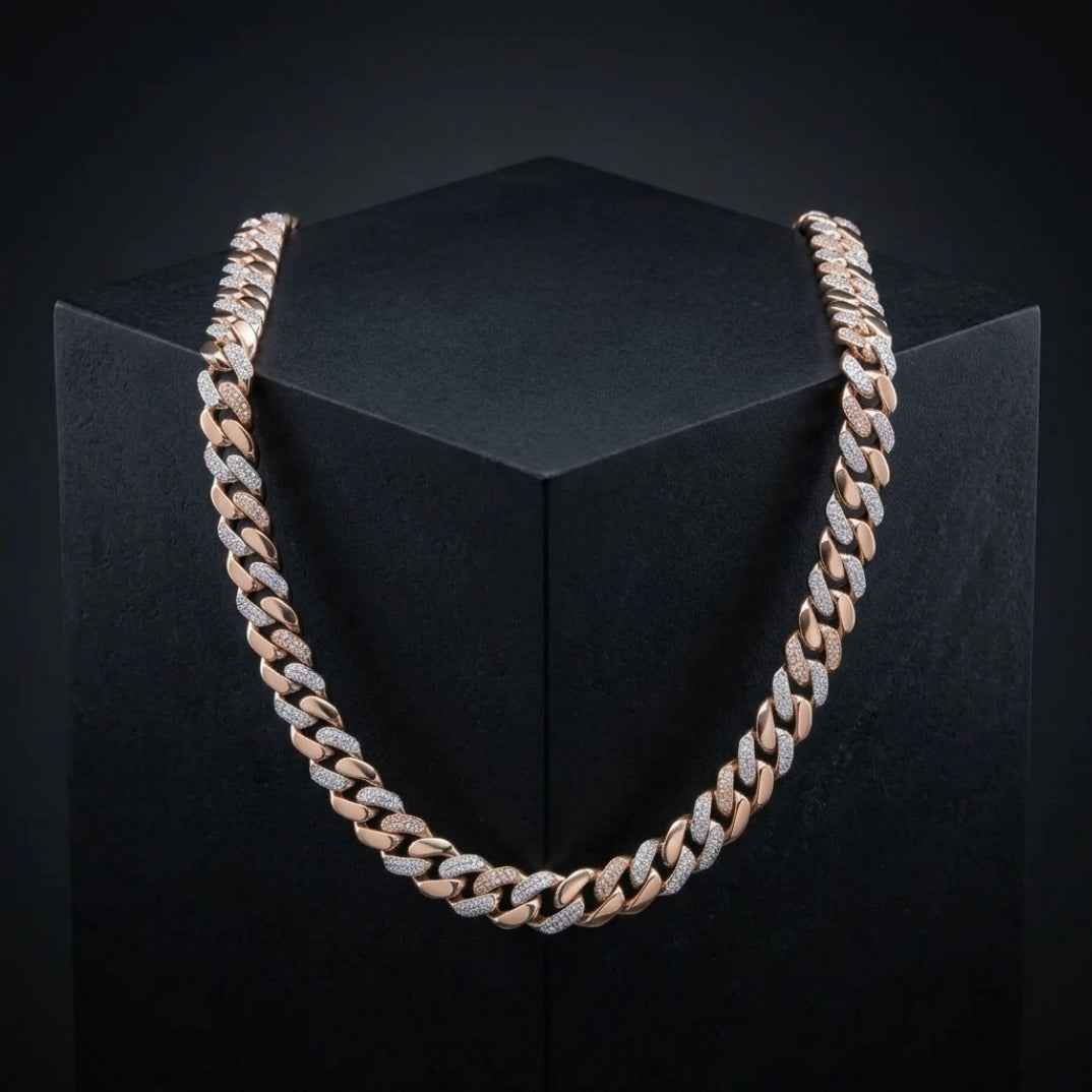 6MM Miami Cuban Chain in 925 Silver with Premium CZ Stones – 20 Inch