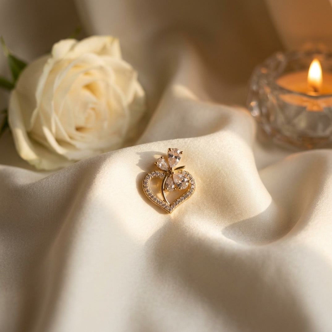 Celeste Moissanite Heart Pendant