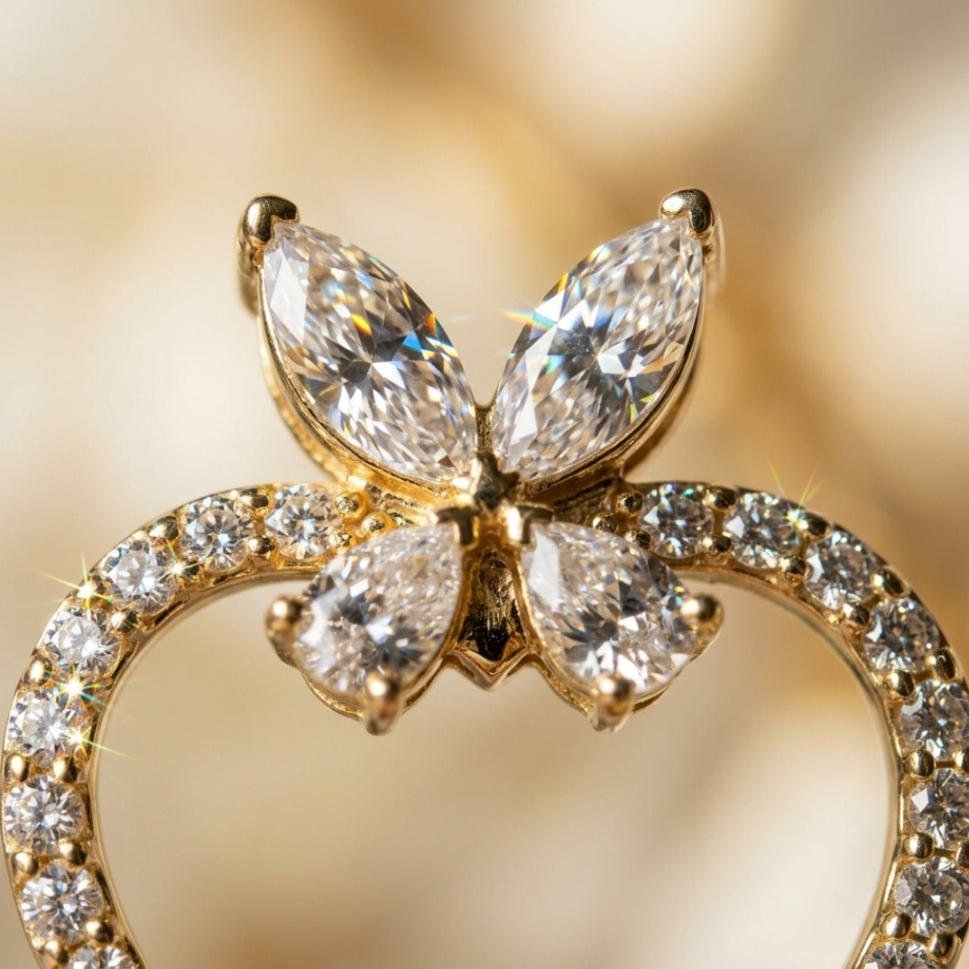 Celeste Moissanite Heart Pendant