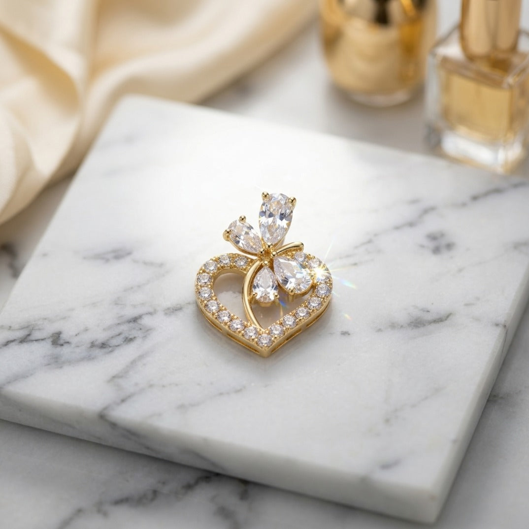 Celeste Moissanite Heart Pendant