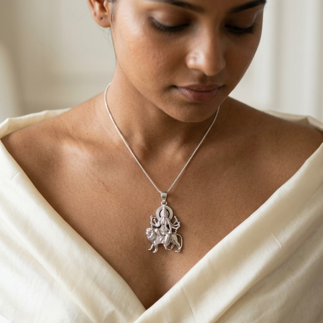 Divine Sovereign Silver Deity Pendant — Sculpted Statement Piece
