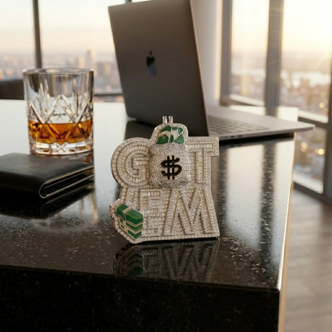 Capital Ice Iced Money Bag Pendant
