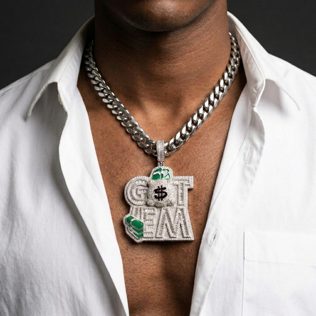 Capital Ice Iced Money Bag Pendant