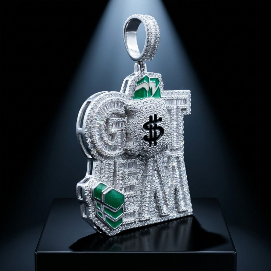 Capital Ice Iced Money Bag Pendant