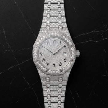 The Octagon Aurora Iced Arabic Dial Bustdown Timepiece — Full VVS & Eastern Arabic Numeral Edition
