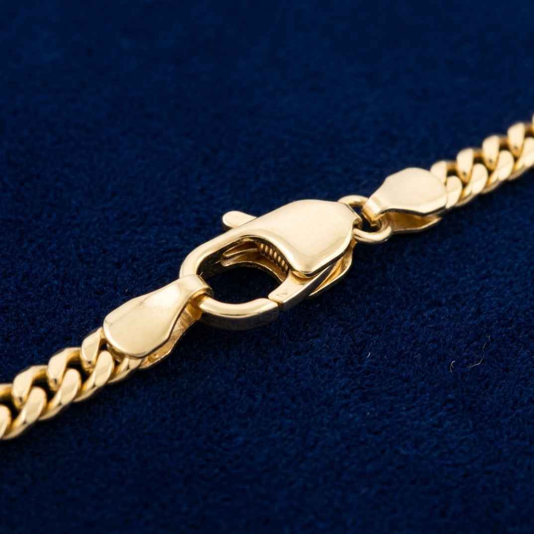 Gold-Coated Miami Silver Chain Necklace