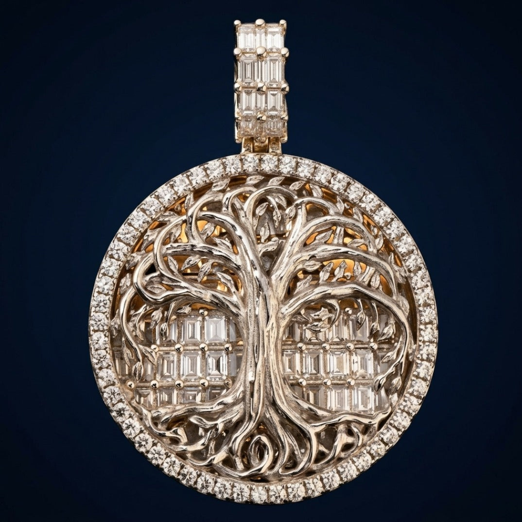 Eternal Crest Tree Medallion Pendant
