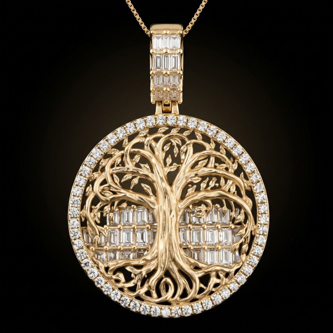 Eternal Crest Tree Medallion Pendant