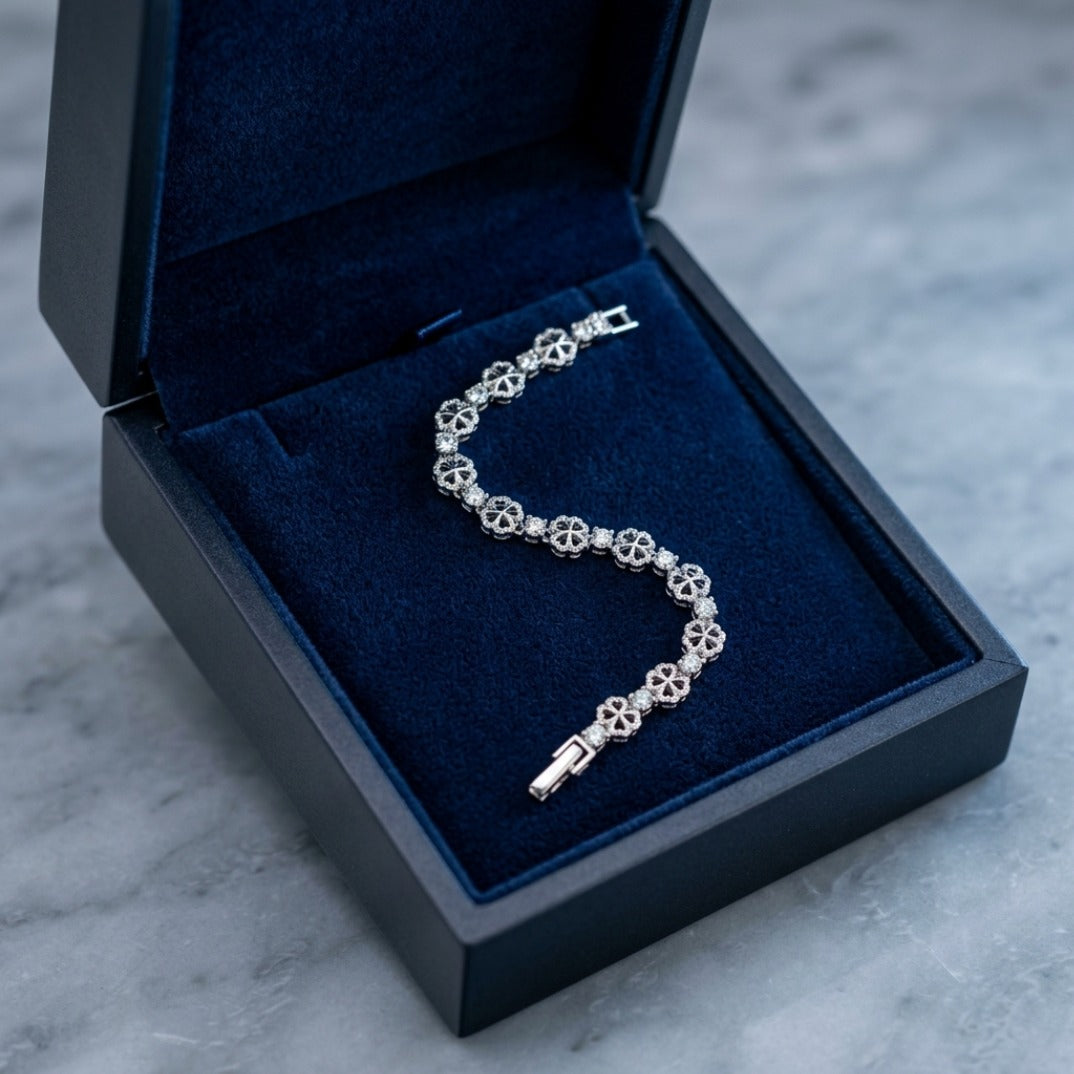 The Stella Rhombus Tennis Bracelet