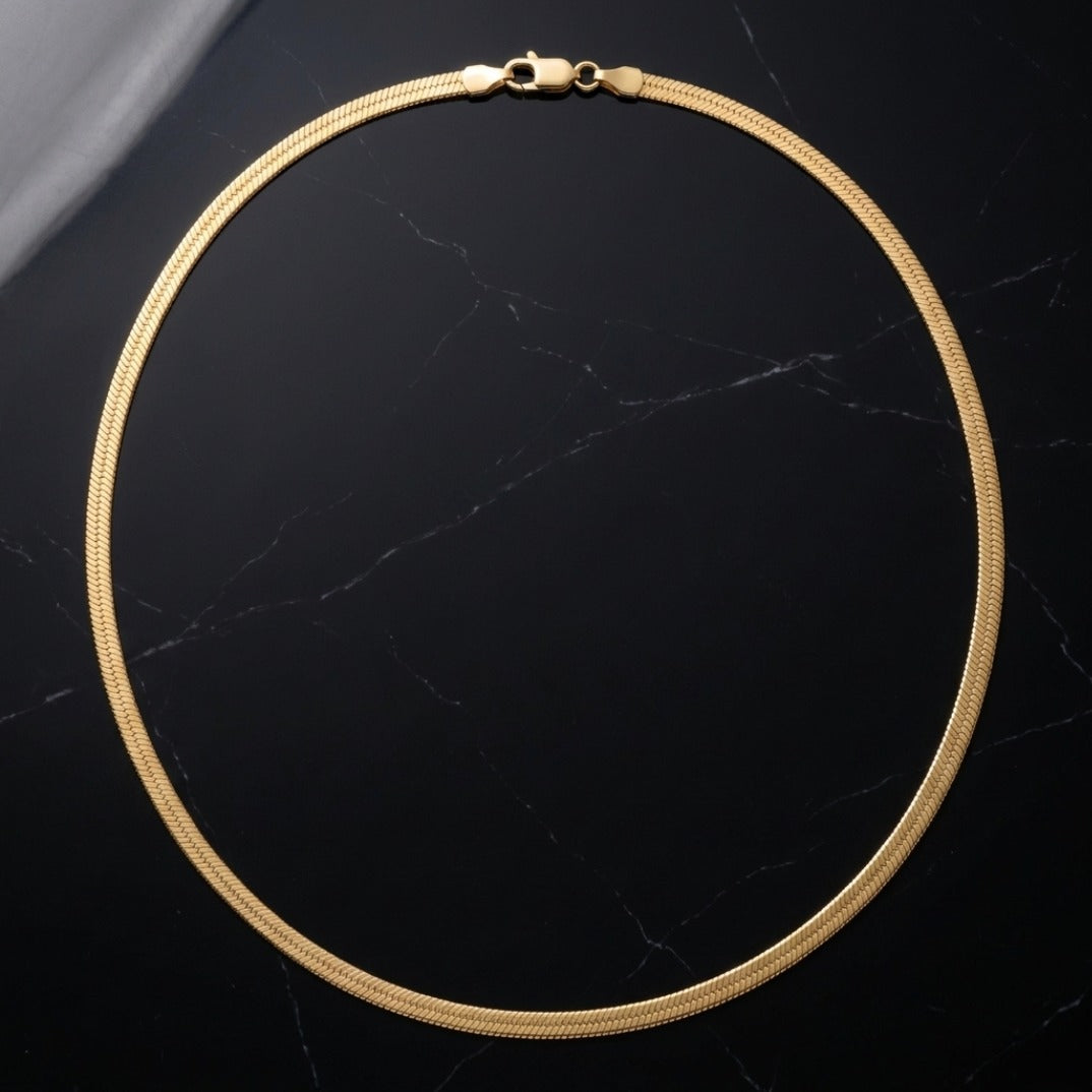925 Silver Plain Chain Necklace – Rhodium-Coated Minimalist Chain