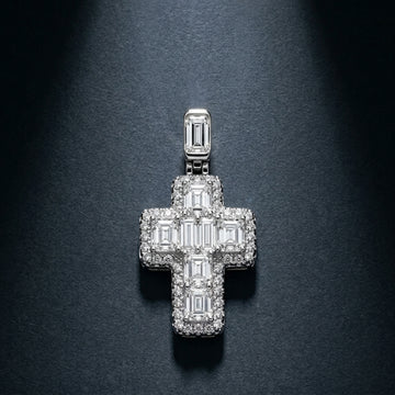 Sovereign Radiance Baguette Cross Pendant