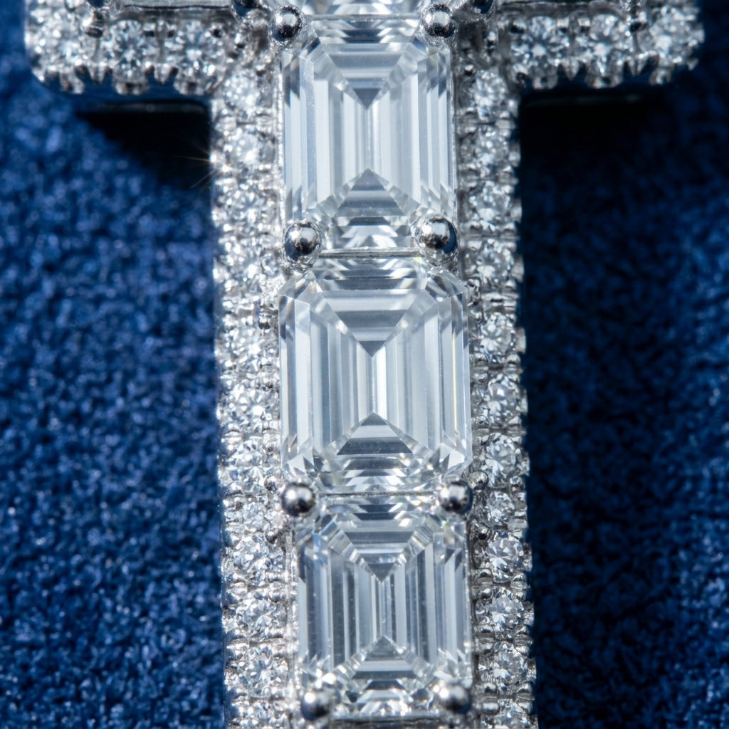Sovereign Radiance Baguette Cross Pendant
