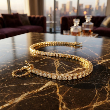 The Classic Moissanite Tennis Bracelet in Vermeil Sterling Silver