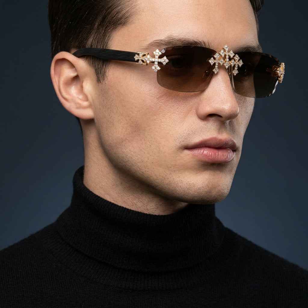 The Sovereign Iced Rimless Sunglasses