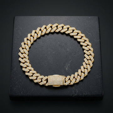 The Monaco Pavé Moissanite Cuban Link Bracelet