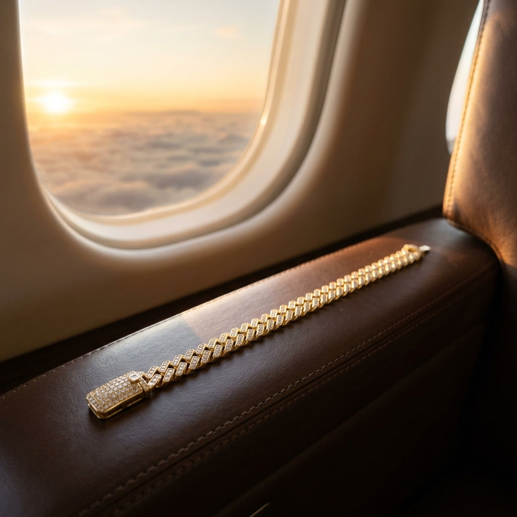The Monaco Pavé Moissanite Cuban Link Bracelet