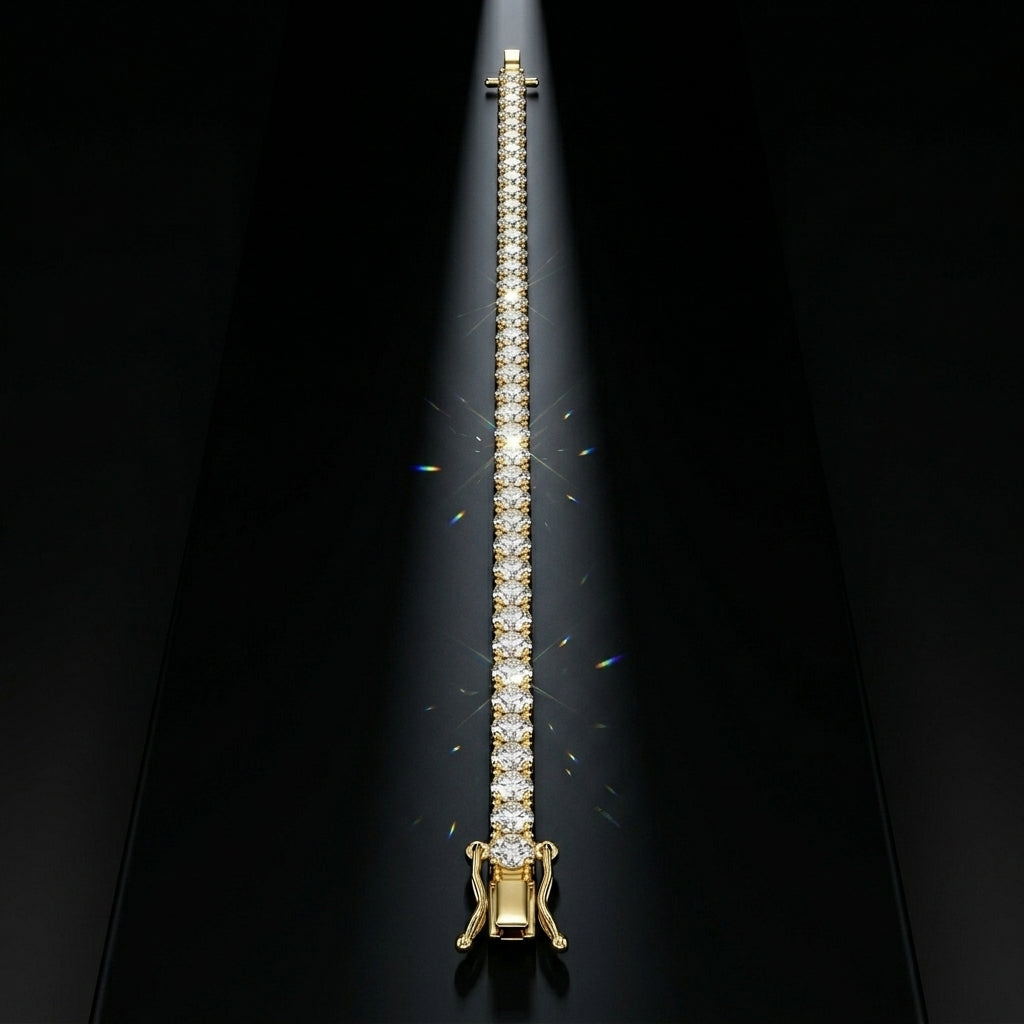 The Classic Moissanite Tennis Bracelet in Vermeil Sterling Silver