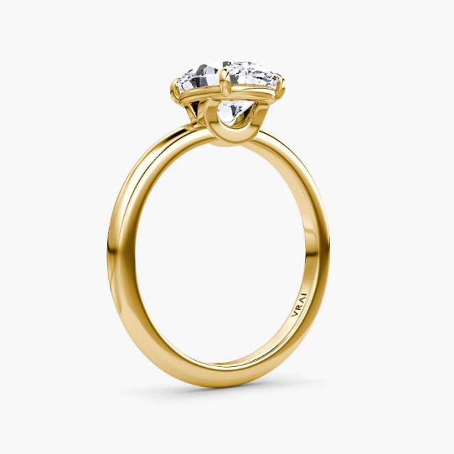 The Signature Oval Yellow Gold Solitaire Engagement Ring