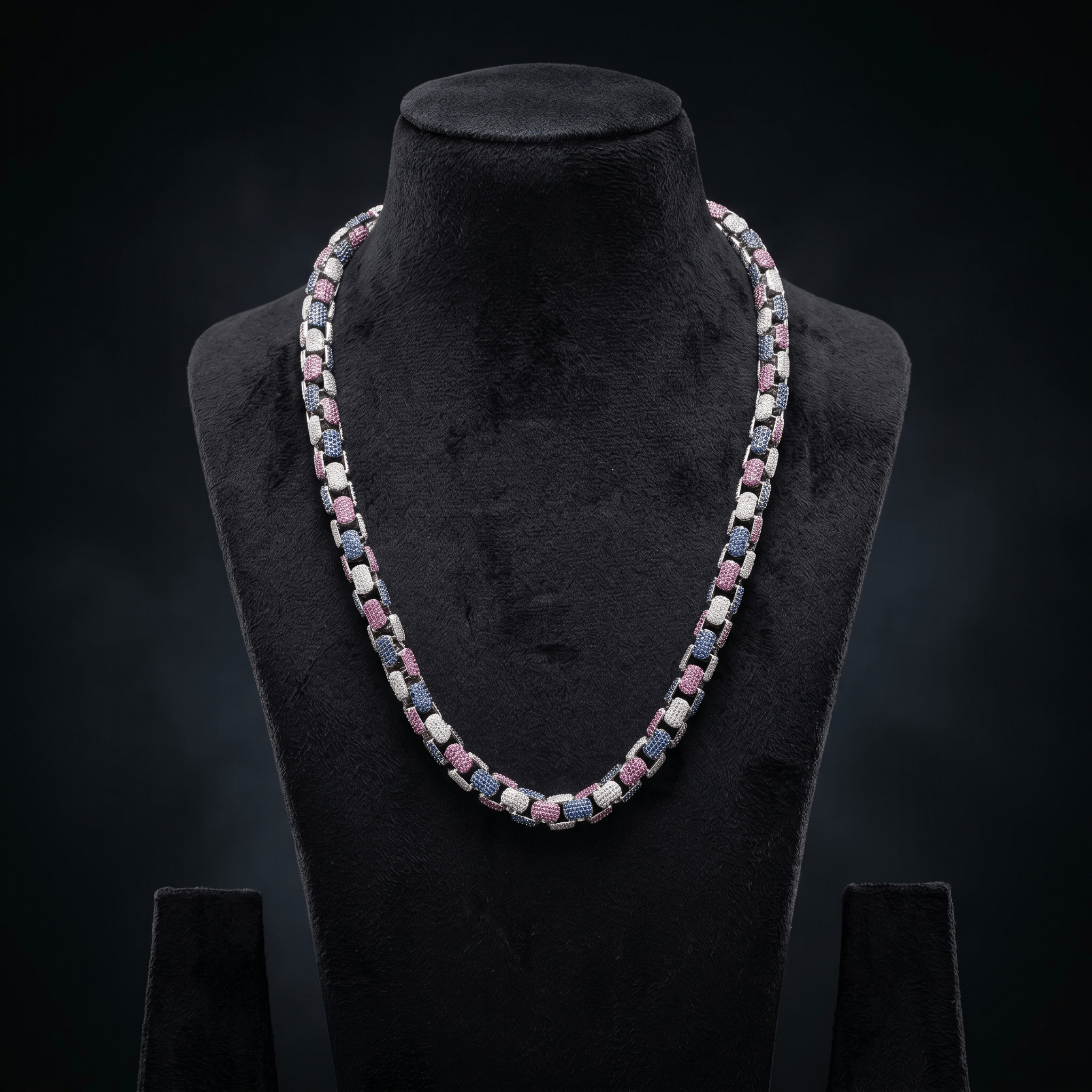 Imperial 8mm Cuban Link Chain in 925 Silver with D-Color Moissanite