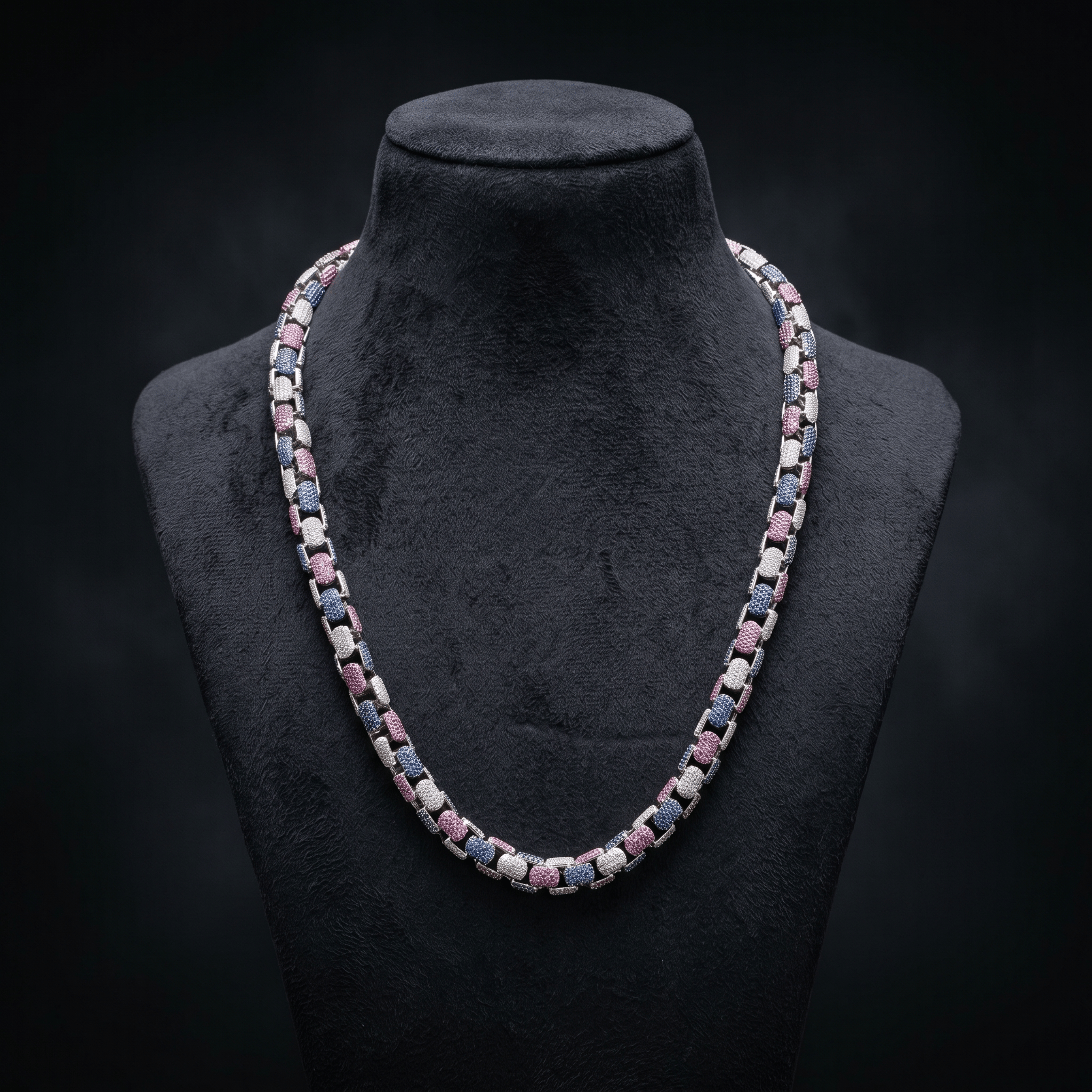 Imperial 8mm Cuban Link Chain in 925 Silver with D-Color Moissanite