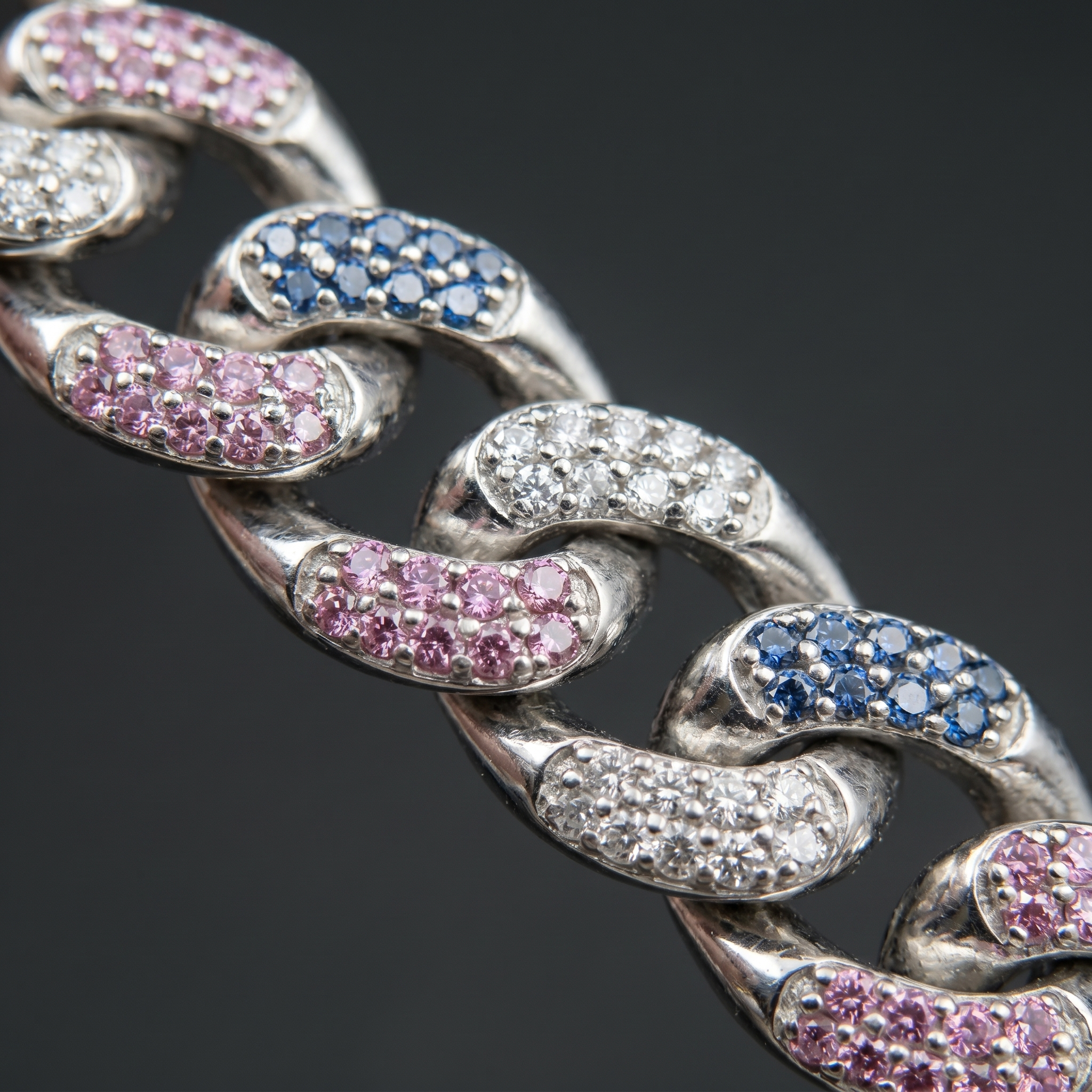 Imperial 8mm Cuban Link Chain in 925 Silver with D-Color Moissanite