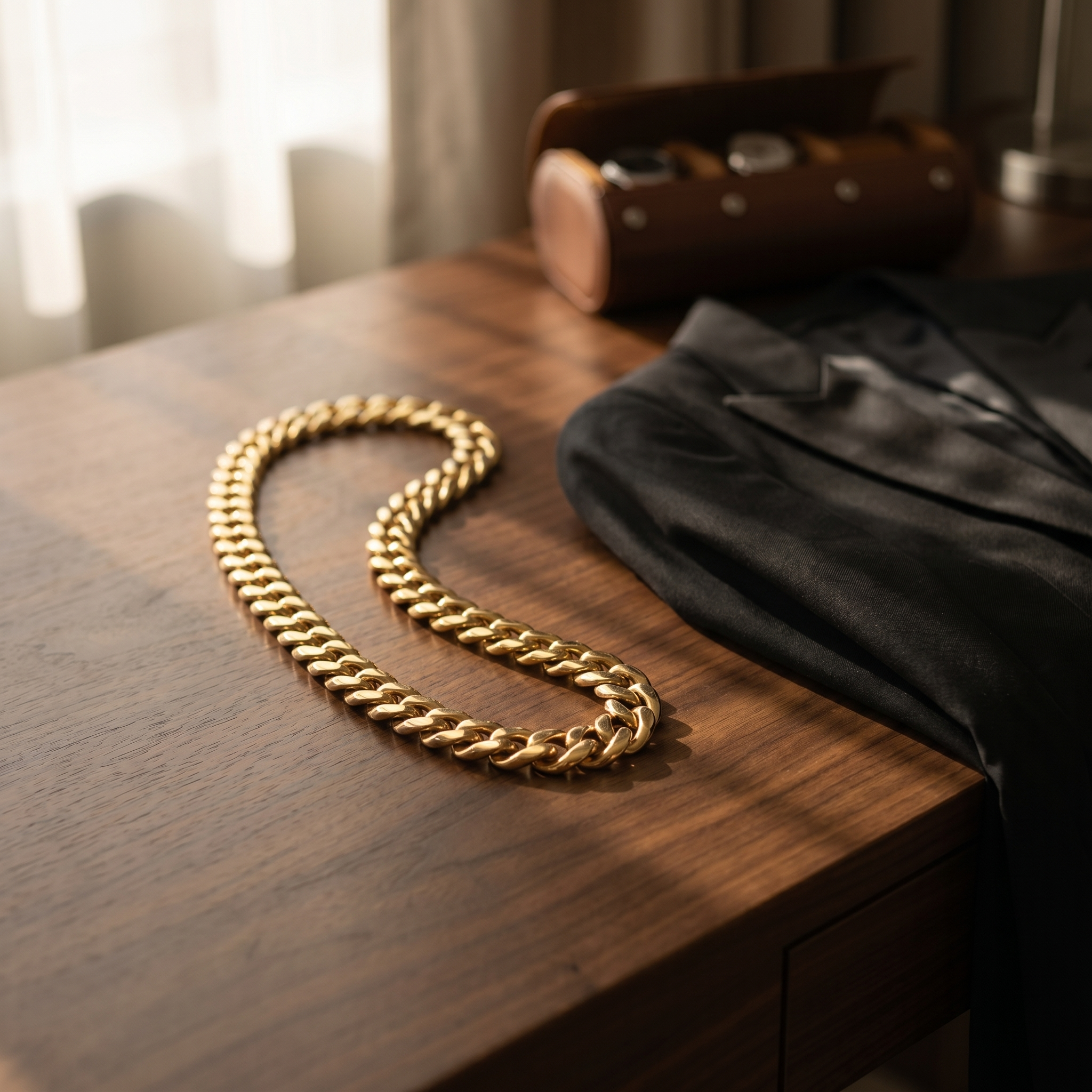 Miami Cuban Link Chain in 14K Gold Coated Finish