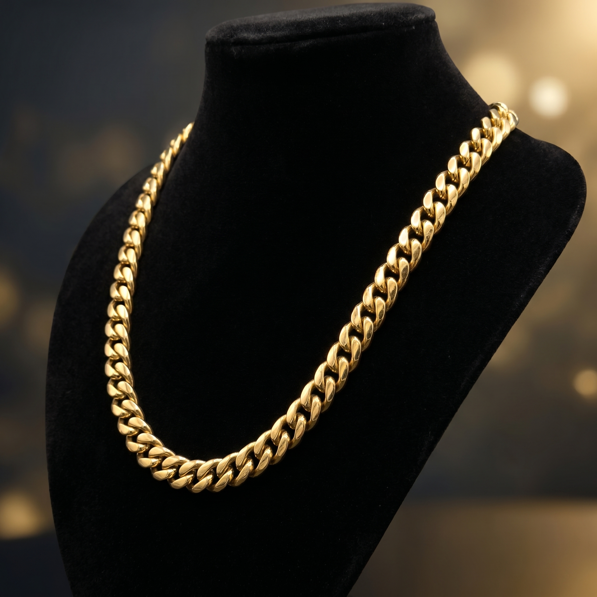 24" Miami Cuban Link Chain in 14K Gold Coating