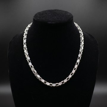 6MM Cuban Link Chain in 925 Silver with CZ Stone Accents