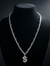 24 Inch Women’s 925 Silver Chain with D Color Moissanite – Diamond-Cut Finish