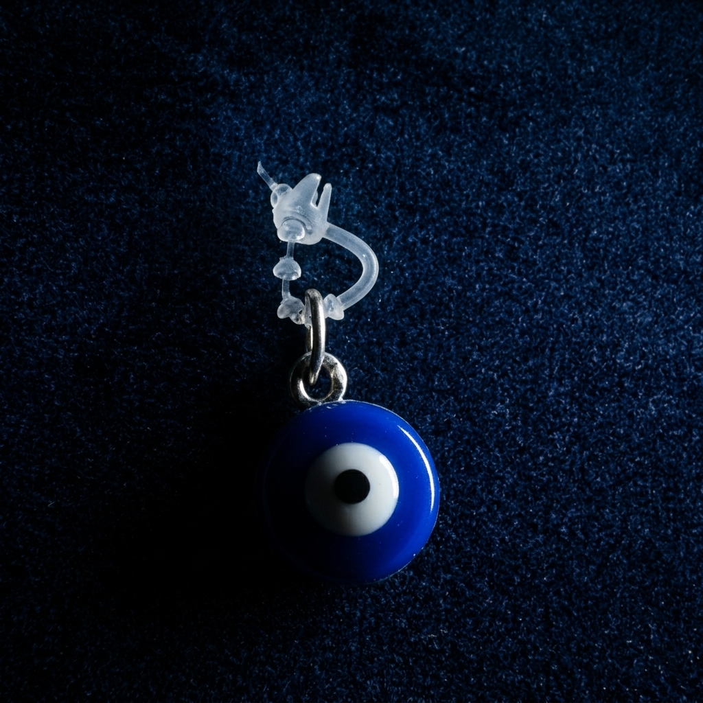 Azure Guardian Evil Eye Drop Earring