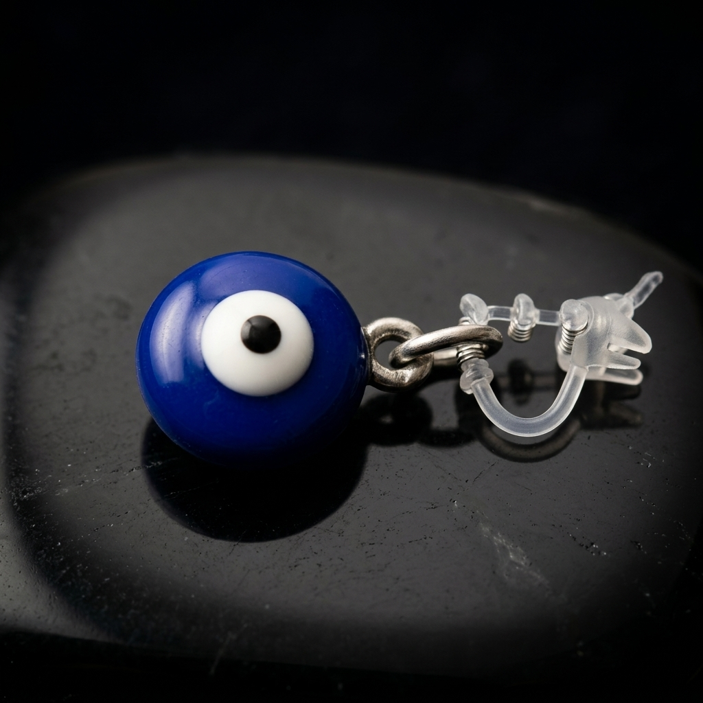 Azure Guardian Evil Eye Drop Earring