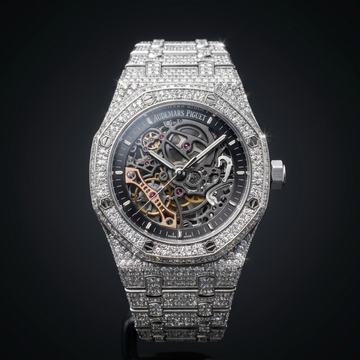 The Royal Oak Skeletonized "Bustdown" Edition — Openworked Movement Paved in Ice