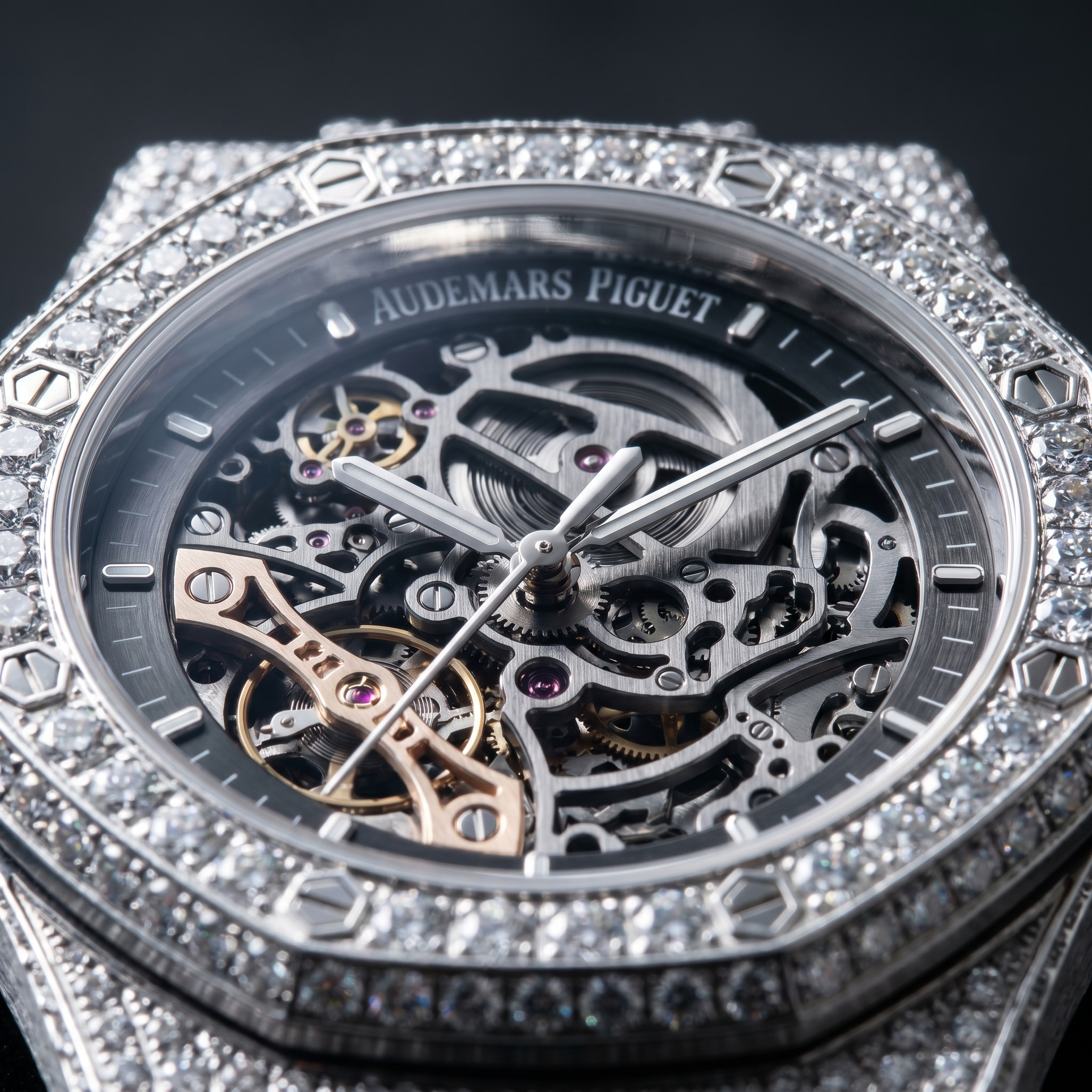 The Royal Oak Skeletonized "Bustdown" Edition — Openworked Movement Paved in Ice