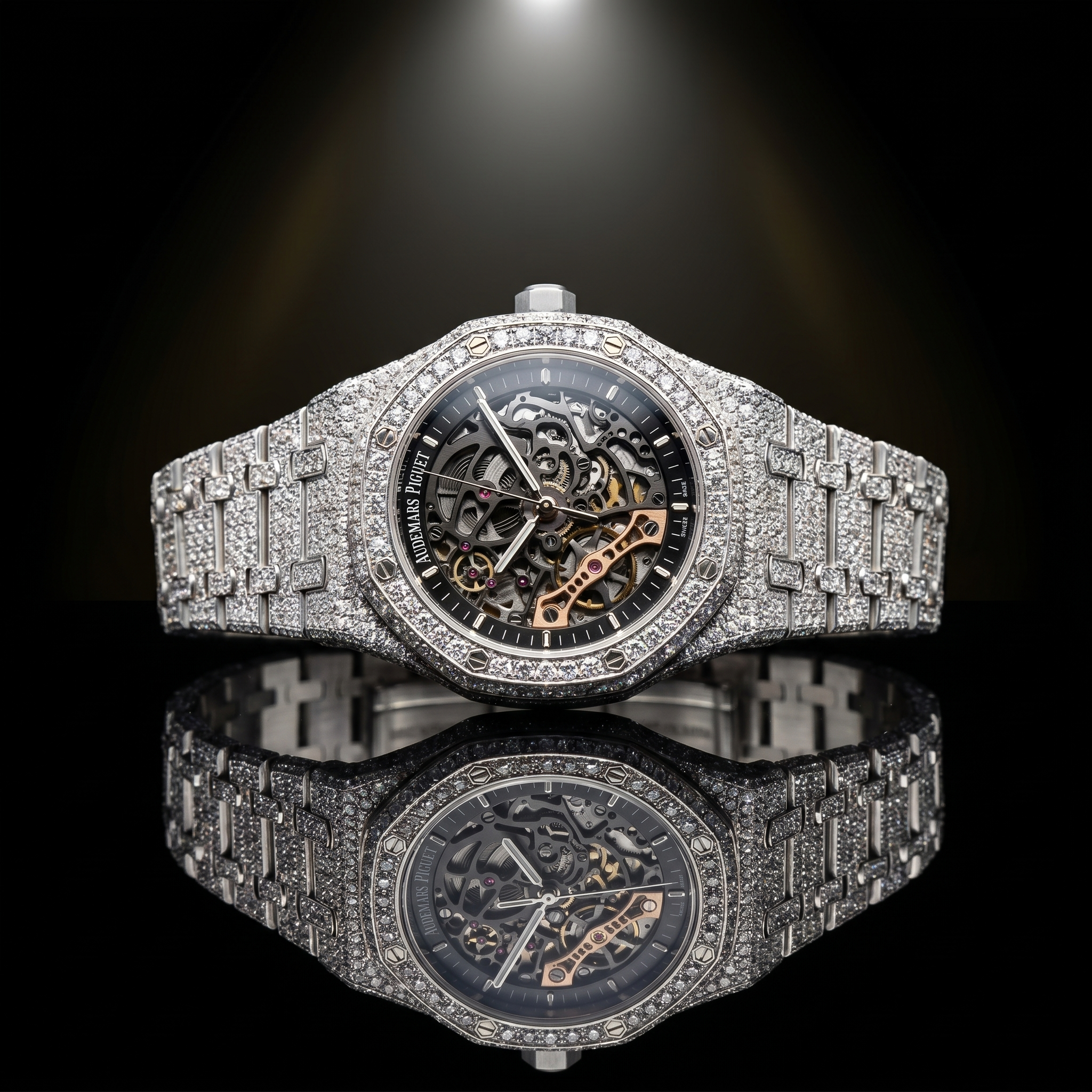The Royal Oak Skeletonized "Bustdown" Edition — Openworked Movement Paved in Ice
