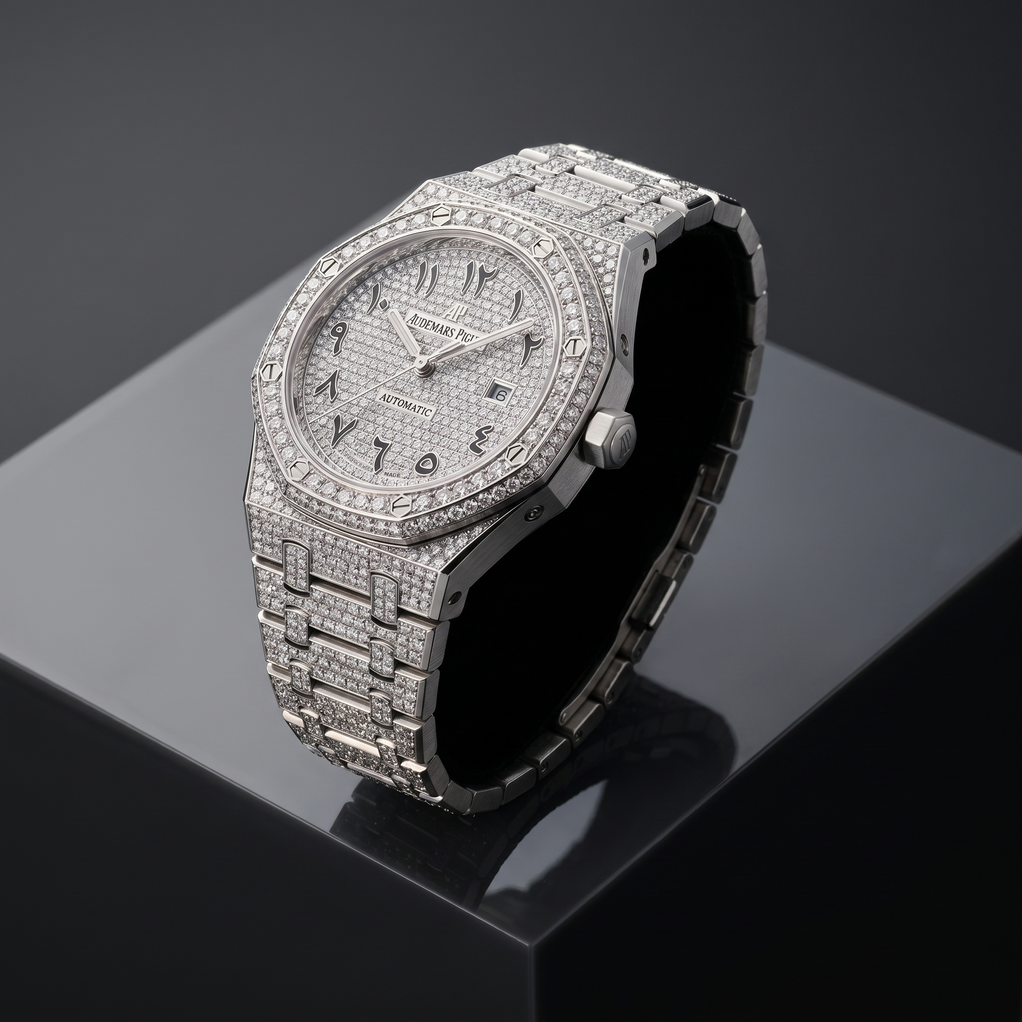 The Royal Horizon Fully Flooded Timepiece — Custom Eastern Arabic Dial Edition
