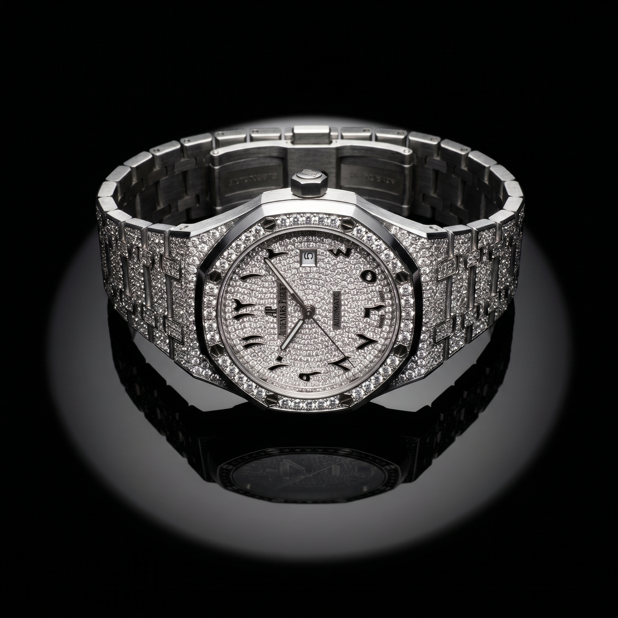 The Royal Horizon Fully Flooded Timepiece — Custom Eastern Arabic Dial Edition