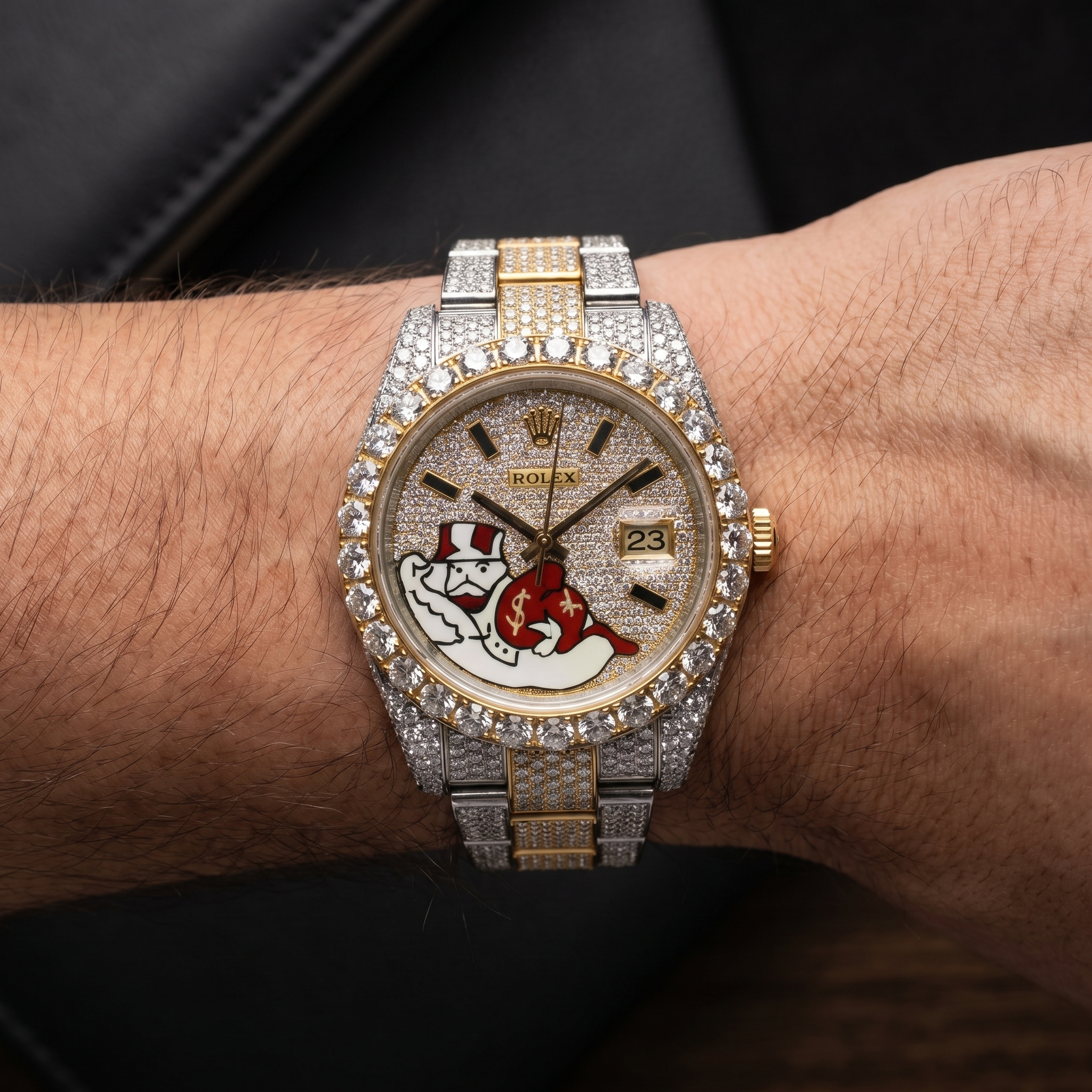 The Custom Datejust "Monopoly" Bustdown Chronometer